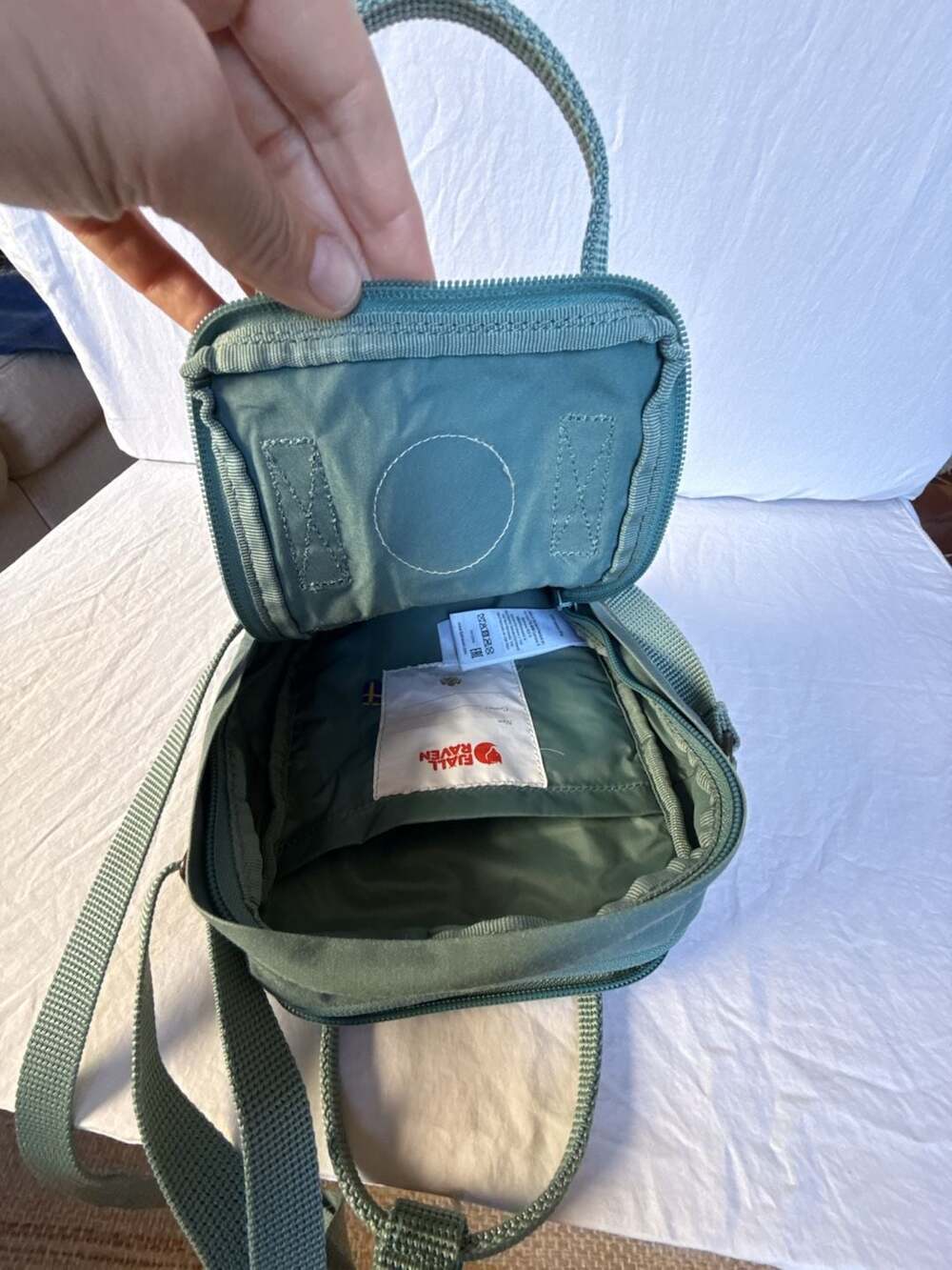 Fjallraven Kanken Sling Mini Crossbody Shoulder Bag Pack Sage Frost Green - Picture 5 of 9